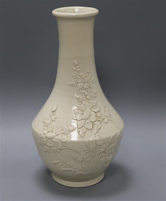 A Chinese blanc de chine vase height 36cm